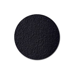 Black Wall Texture Rubber Round Coaster (4 Pack) by artworkshop