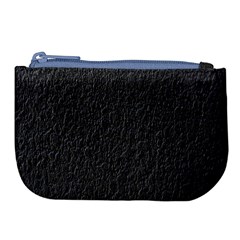 Black Wall Texture Large Coin Purse by artworkshop