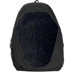 Black Wall Texture Backpack Bag by artworkshop