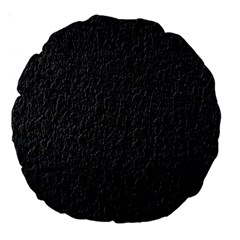 Black Wall Texture Large 18  Premium Round Cushions by artworkshop