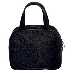 Black Wall Texture Classic Handbag (two Sides) by artworkshop