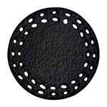 Black Wall Texture Round Filigree Ornament (Two Sides) Front