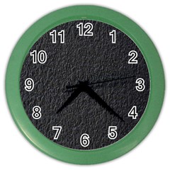 Black Wall Texture Color Wall Clock by artworkshop