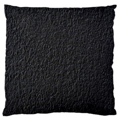 Black Wall Texture Large Premium Plush Fleece Cushion Case (one Side) by artworkshop