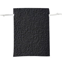 Black Wall Texture Lightweight Drawstring Pouch (xl) by artworkshop