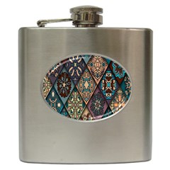 Flower Texture Hip Flask (6 Oz) by artworkshop