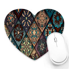 Flower Texture Heart Mousepad by artworkshop