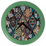 Flower Texture Color Wall Clock Front