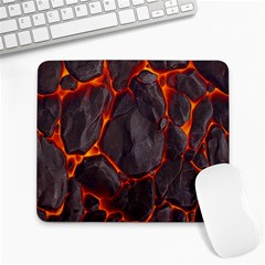 Lava Volcanic Rock Texture Large Mousepad by artworkshop