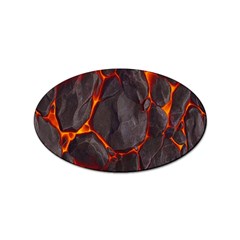 Lava Volcanic Rock Texture Sticker Oval (10 Pack) by artworkshop