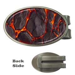 Lava Volcanic Rock Texture Money Clips (oval)  by artworkshop