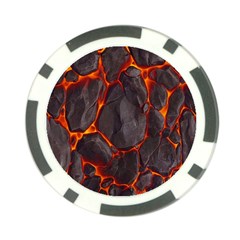 Lava Volcanic Rock Texture Poker Chip Card Guard by artworkshop