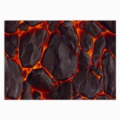 Lava Volcanic Rock Texture Large Glasses Cloth by artworkshop