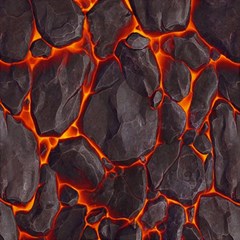 Lava Volcanic Rock Texture Play Mat (square) by artworkshop