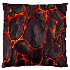 Lava Volcanic Rock Texture Large Cushion Case (two Sides) by artworkshop