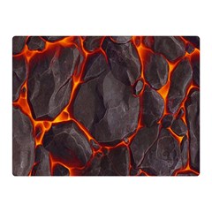 Lava Volcanic Rock Texture Premium Plush Fleece Blanket (mini) by artworkshop