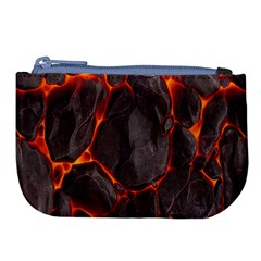 Lava Volcanic Rock Texture Large Coin Purse by artworkshop