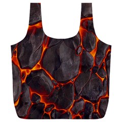 Lava Volcanic Rock Texture Full Print Recycle Bag (xxxl) by artworkshop