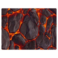 Lava Volcanic Rock Texture One Side Premium Plush Fleece Blanket (extra Small) by artworkshop