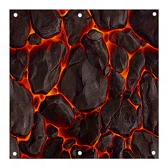 Lava Volcanic Rock Texture Banner And Sign 3  X 3  by artworkshop