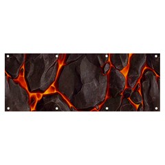 Lava Volcanic Rock Texture Banner And Sign 8  X 3  by artworkshop