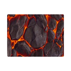 Lava Volcanic Rock Texture One Side Premium Plush Fleece Blanket (mini) by artworkshop