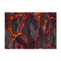 Lava Volcanic Rock Texture Crystal Sticker (a4) by artworkshop