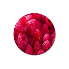 Raspberries Magnet 3  (round) by artworkshop