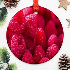 Raspberries Round Ornament (two Sides) by artworkshop