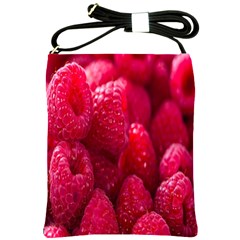 Raspberries Shoulder Sling Bag by artworkshop