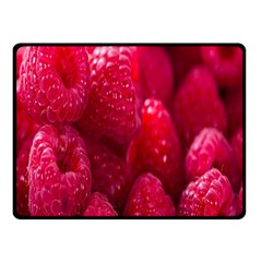 Raspberries One Side Fleece Blanket (small) by artworkshop