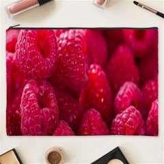 Raspberries Cosmetic Bag (xxxl) by artworkshop