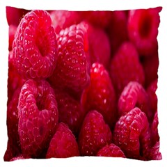 Raspberries Large Cushion Case (one Side) by artworkshop