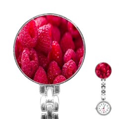 Raspberries Stainless Steel Nurses Watch by artworkshop