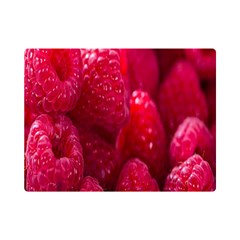 Raspberries One Side Premium Plush Fleece Blanket (mini) by artworkshop