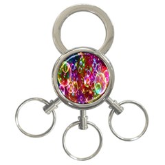 Rainbow Spectrum Bubbles 3-ring Key Chain by artworkshop