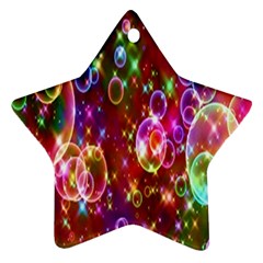 Rainbow Spectrum Bubbles Ornament (star) by artworkshop