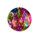 Rainbow spectrum bubbles Magnet 3  (Round) Front