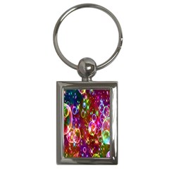 Rainbow Spectrum Bubbles Key Chain (rectangle) by artworkshop