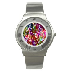 Rainbow Spectrum Bubbles Stainless Steel Watch by artworkshop