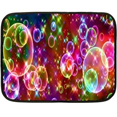 Rainbow Spectrum Bubbles Fleece Blanket (mini) by artworkshop