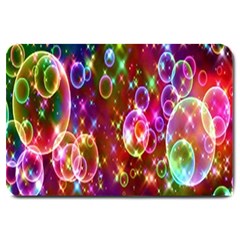 Rainbow Spectrum Bubbles Large Doormat by artworkshop