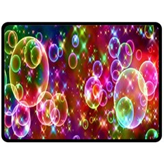 Rainbow Spectrum Bubbles One Side Fleece Blanket (large) by artworkshop