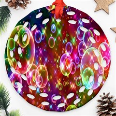 Rainbow Spectrum Bubbles Ornament (round Filigree) by artworkshop