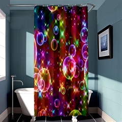 Rainbow Spectrum Bubbles Shower Curtain 36  X 72  (stall)  by artworkshop