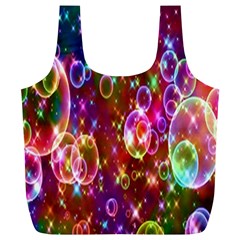 Rainbow Spectrum Bubbles Full Print Recycle Bag (xl) by artworkshop