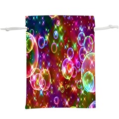 Rainbow Spectrum Bubbles Lightweight Drawstring Pouch (xl) by artworkshop