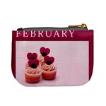 Hello february text and cupcakes Mini Coin Purse Back