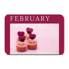 Hello February Text And Cupcakes Plate Mats by artworkshop