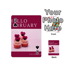 Hello February Text And Cupcakes Playing Cards 54 Designs (mini) by artworkshop